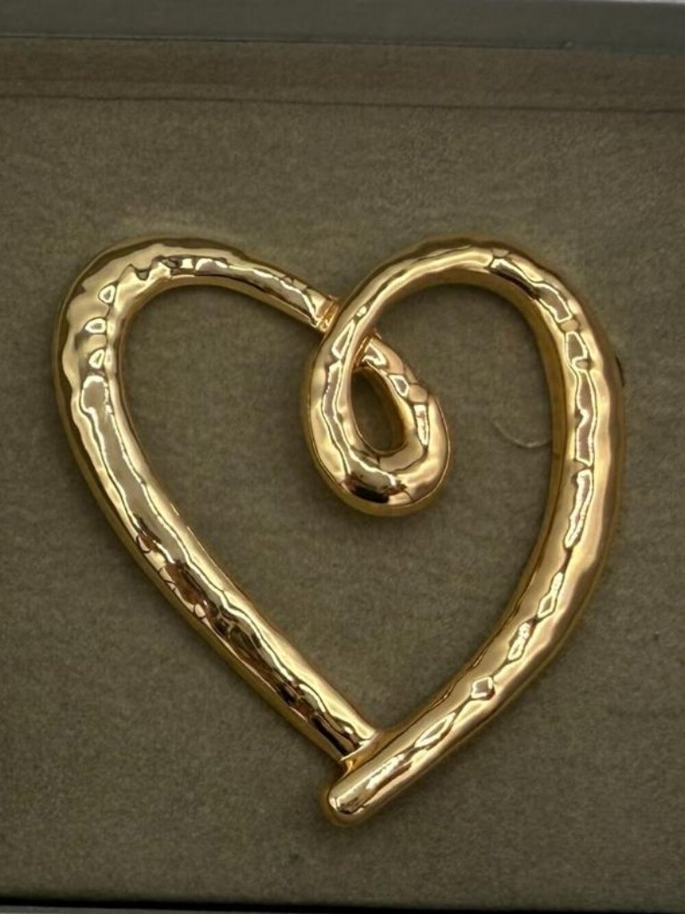 DEMDACO Giving Pin Gold Heart Lapel Pin Gift Box Inspirational Like New